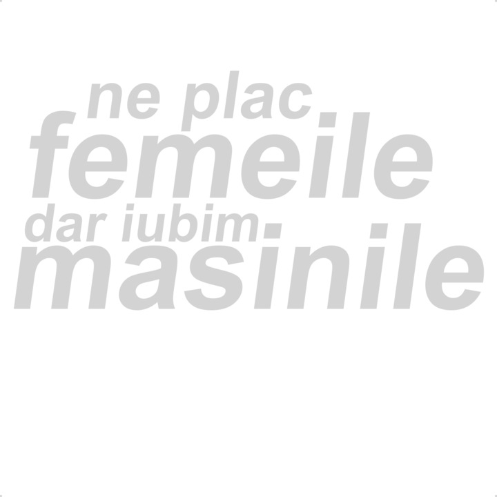 Sticker auto ne plac femeile dar iubim masinile, Cri Flo, Rezistent la apa, Culoare Rosu, Marime 21 cm