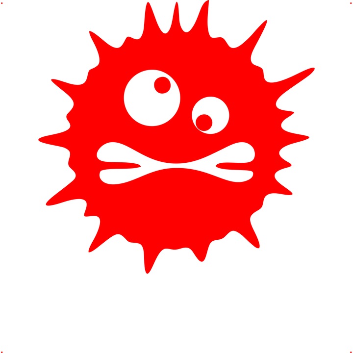 Sticker auto moaca stricata, Cri Flo, Rezistent la apa, Culoare Rosu, Marime 21 cm