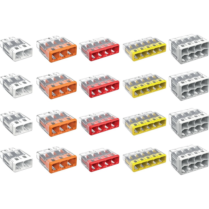 Set conectori de imbinare pentru conductori unifilari max. 2,5 mm² WAGO 2273-202 2273-203 2273-204 2273-205 2273-208 20 BUC