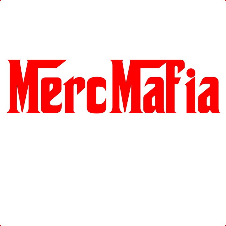 Sticker auto merc mafia, Cri Flo, Rezistent la apa, Culoare Rosu, Marime 21 cm