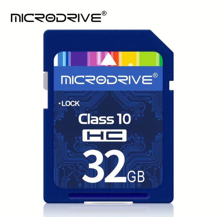 Карта памет Microdrive, 32GB, Високоскоростна, SD, Ниво 10, U3, UHS-I, 4K HD, За фотоапарат, Таблети
