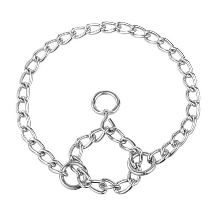 Zgarda metalica Kacperek, 40-50cm, 3mm, argintie