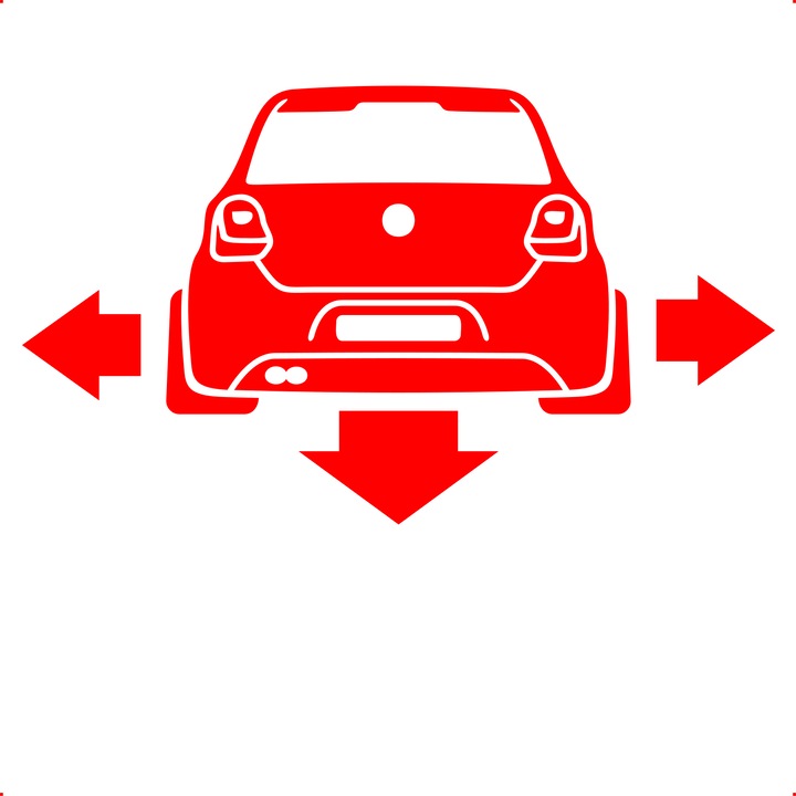 Sticker auto polo gti spate, Cri Flo, Rezistent la apa, Culoare Rosu, Marime 21 cm