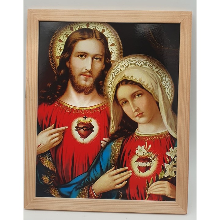 Icoana Goya Serce Marii si Iisus 20x25cm
