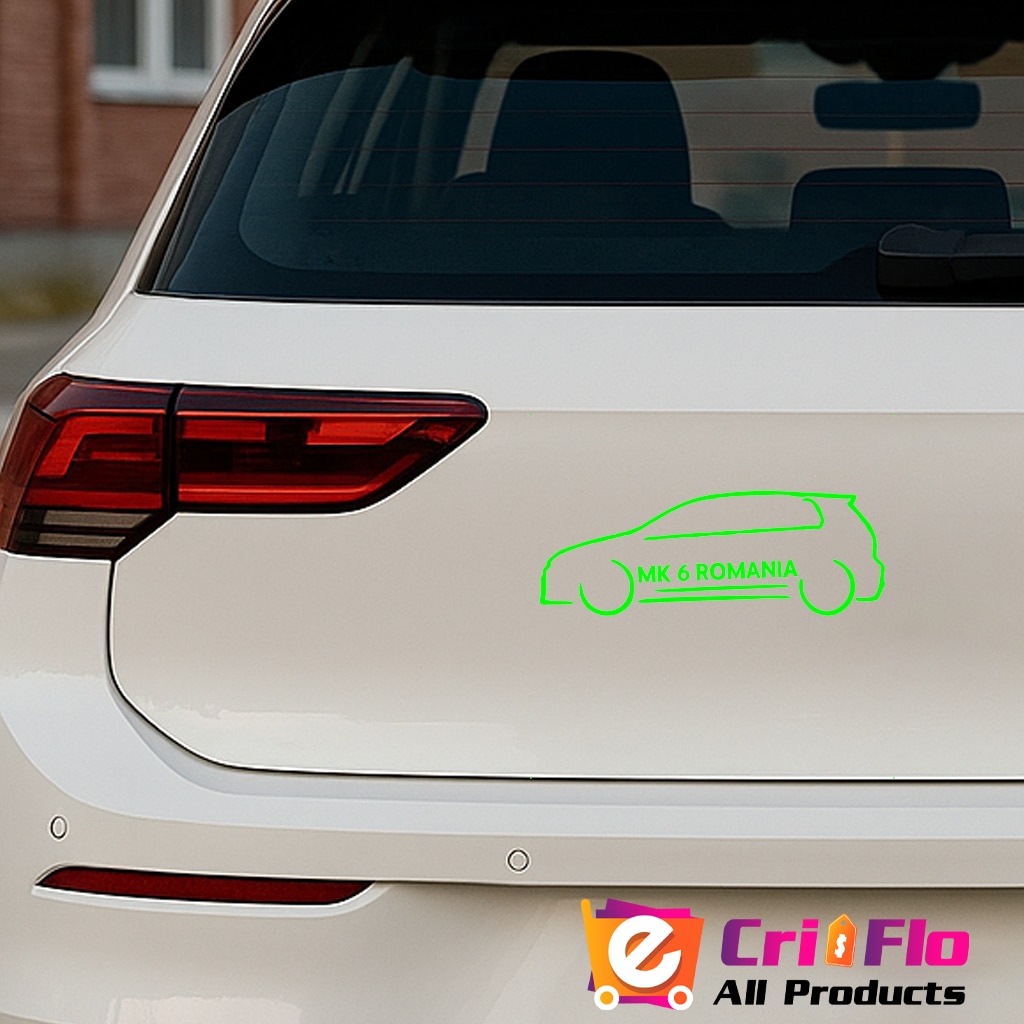Sticker auto mk6 romania sticker auto 2, Cri Flo, Rezistent la apa ...