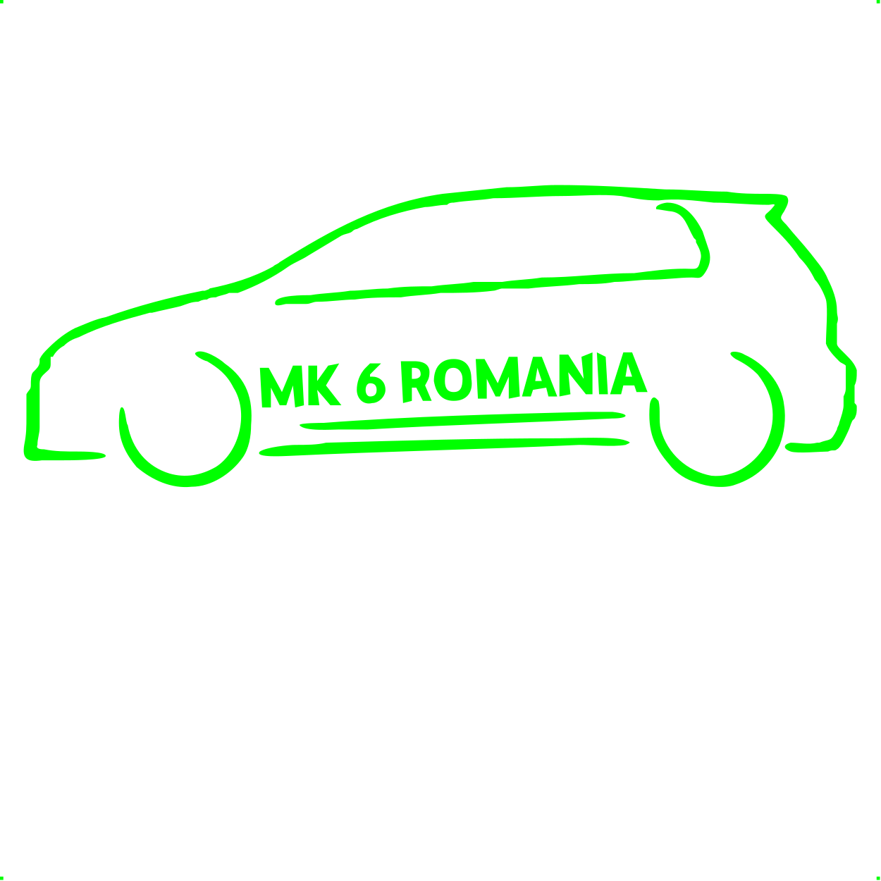 Sticker auto mk6 romania sticker auto 2, Cri Flo, Rezistent la apa ...