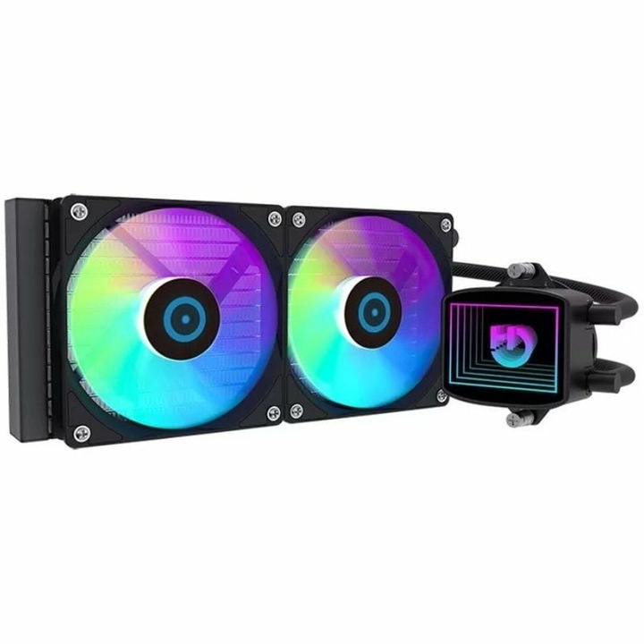 Baza de racire pentru laptop, Hiditec, cu lichid, negru