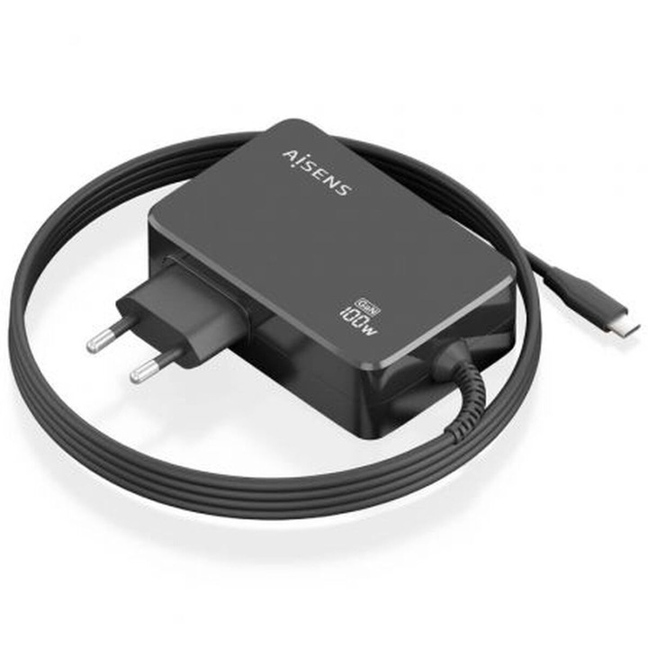 Incarcator laptop Aisens ASCH-1PD100WL50-BK 100 W, USB-C, 1,8 m, negru