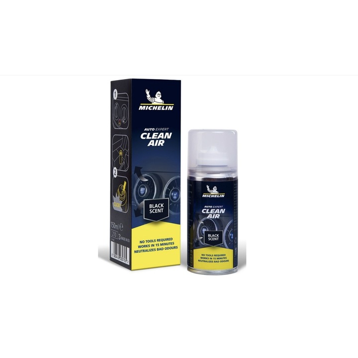 Спрей за почистване на климатик Michelin Clean Air, аромат black, 150 мл