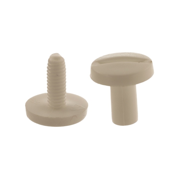 Nituri plastice 15mm, Kacperek, set 100 bucati, alb