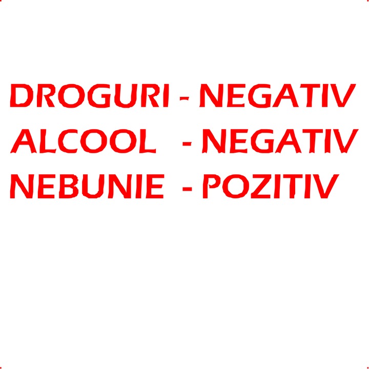 Sticker auto negativ pozitiv, Cri Flo, Rezistent la apa, Culoare Rosu, Marime 21 cm