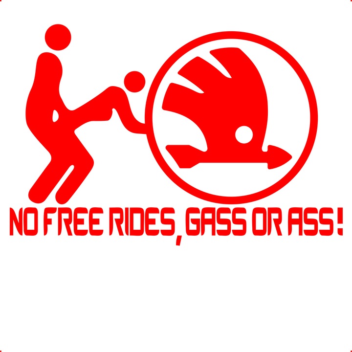 Sticker auto nfr skoda, Cri Flo, Rezistent la apa, Culoare Rosu, Marime 21 cm