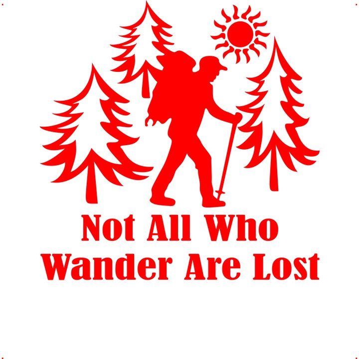 Sticker auto not all, Cri Flo, Rezistent la apa, Culoare Rosu, Marime 21 cm