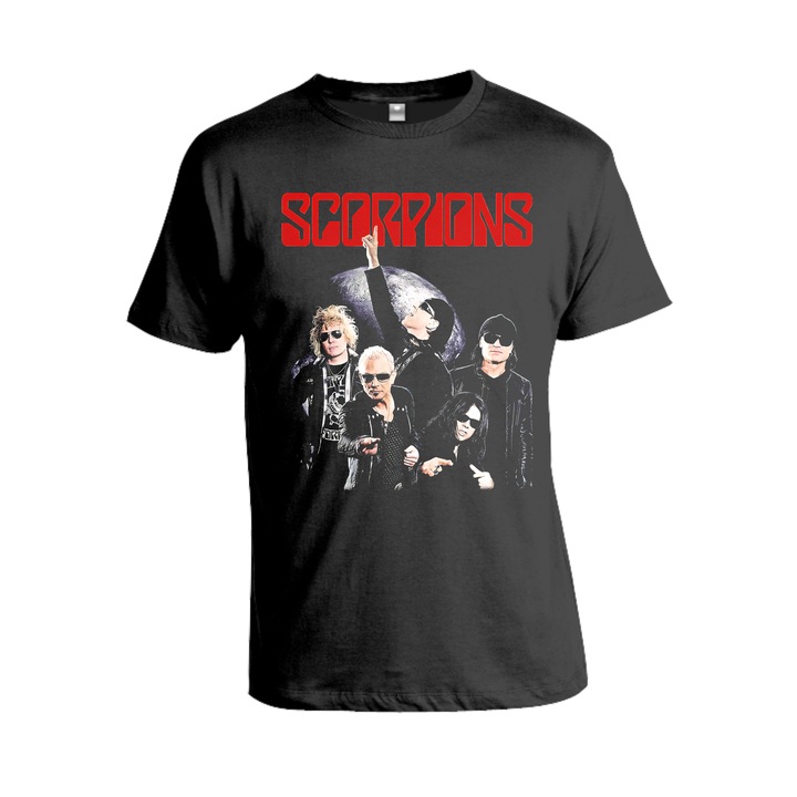 Мъжка тениска, Scorpions, черна, размер 3XL
