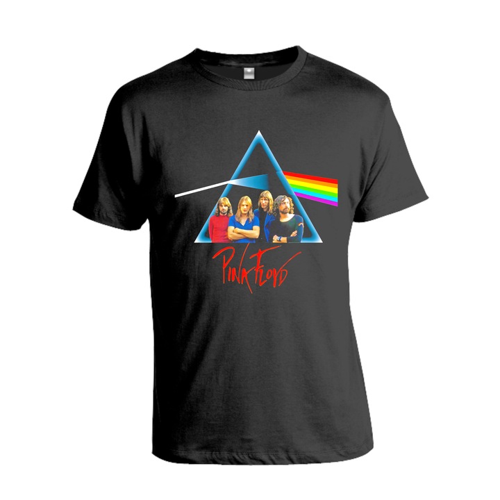 Tricou barbati, Pink Floyd, prisma, negru, marime M