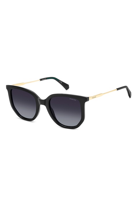 Polaroid, Ochelari de soare cat-eye cu lentile polarizate, 51-21-145, Auriu/Negru