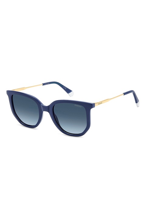 Polaroid, Ochelari de soare cat-eye cu lentile polarizate, 51-21-145, Albastru inchis