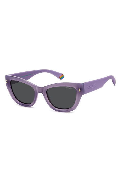 Polaroid, Слънчеви очила Cat-Eye с поляризация, 52-20-140, Бледа лила
