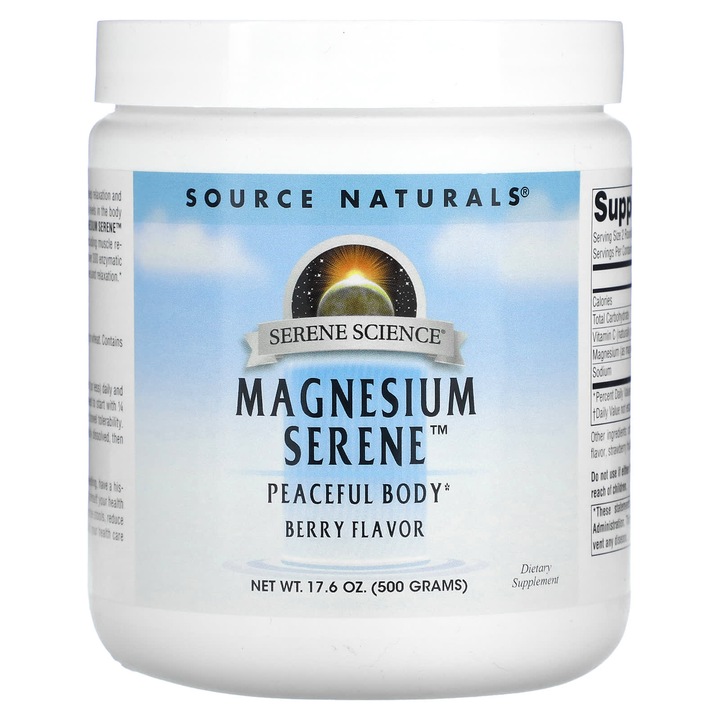 Source Naturals, Seren de magneziu, aroma de fructe de padure, 500 g (17,6 oz)