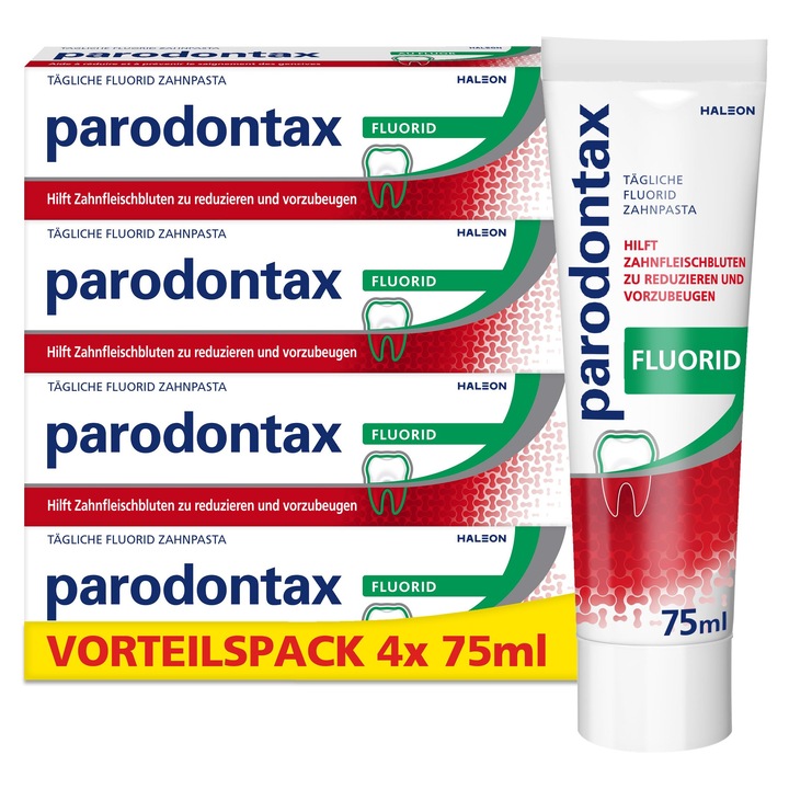 Pasta de dinți Parodontax, cu fluor, set 4x75ml