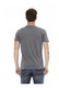 Trussardi, Tricou cu decolteu la baza gatului si imprimeu grafic, Gri, XL
