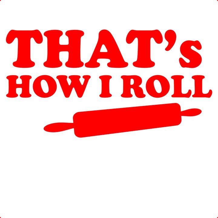 Sticker auto that s how i roll v2, Cri Flo, Rezistent la apa, Culoare Rosu, Marime 21 cm