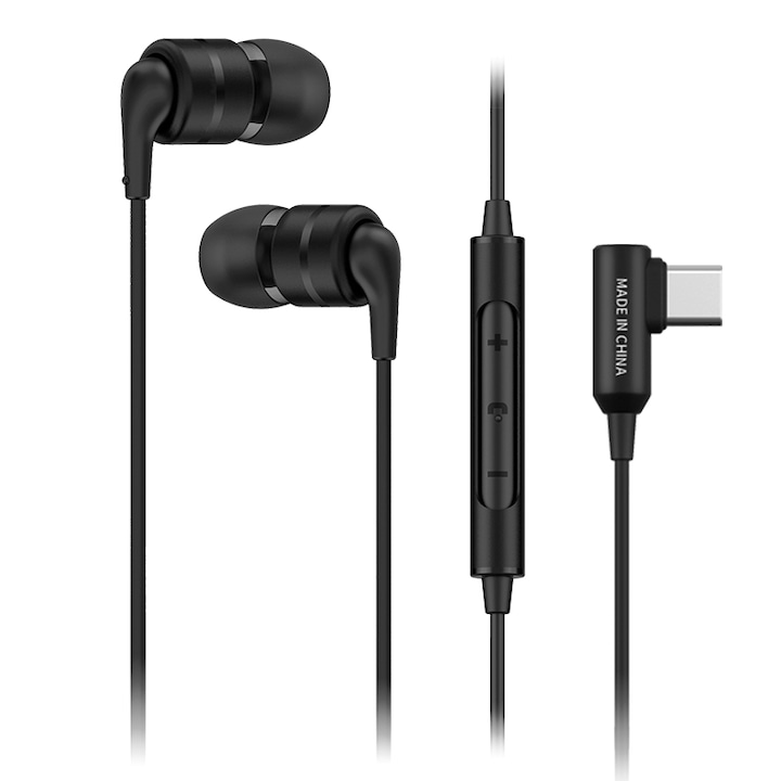 Casti SoundMAGIC E80D Type-C cu microfon, cip decodor de inalta rezolutie, raspuns puternic la bass, compatibil cu telefoane/tablete/laptopuri Android, negru