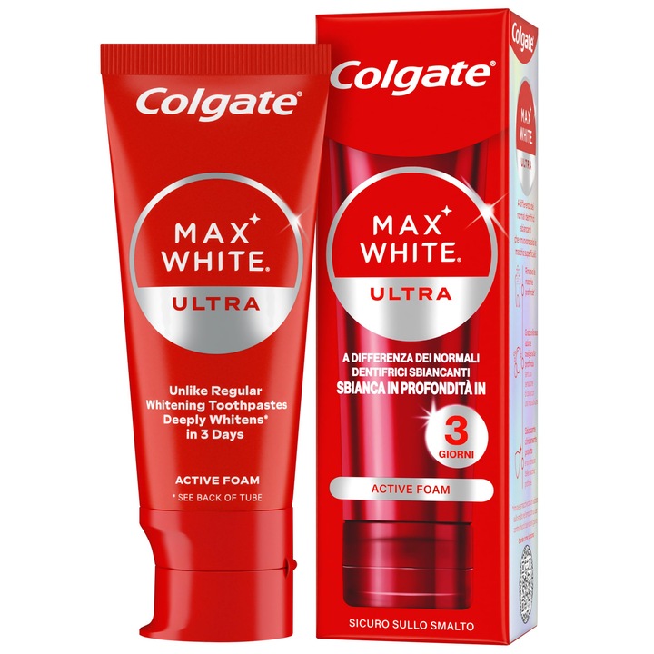 Colgate Max White Ultra Active Foam fogkrém 50 ml, fluoriddal, oxigénes hatással