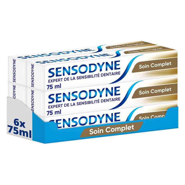 Sensodyne fogkrém, Complete Care, 24 órás érzékenység, 6 db-os készlet, 75 ml