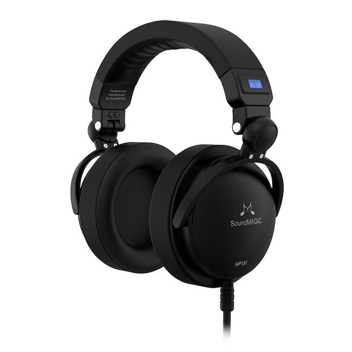 Слушалки с кабел SoundMagic HP151, тип Over-ear, шумоизолиращи, черни