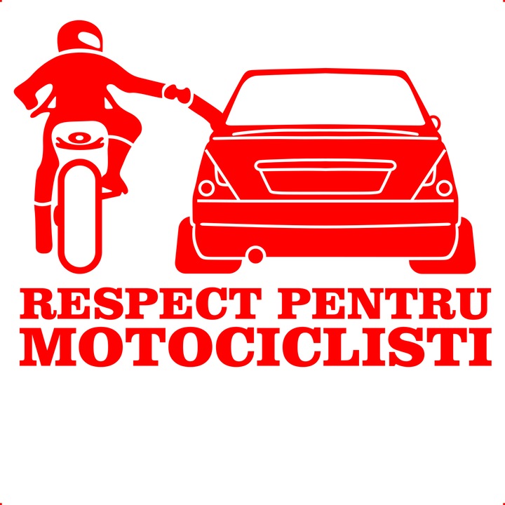 Sticker auto respect solenza ro, Cri Flo, Rezistent la apa, Culoare Rosu, Marime 21 cm