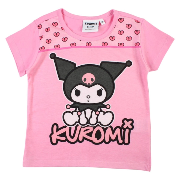 Hello Kitty Kuromi Pink gyerek rovid ujju polo, felso, Többszínű