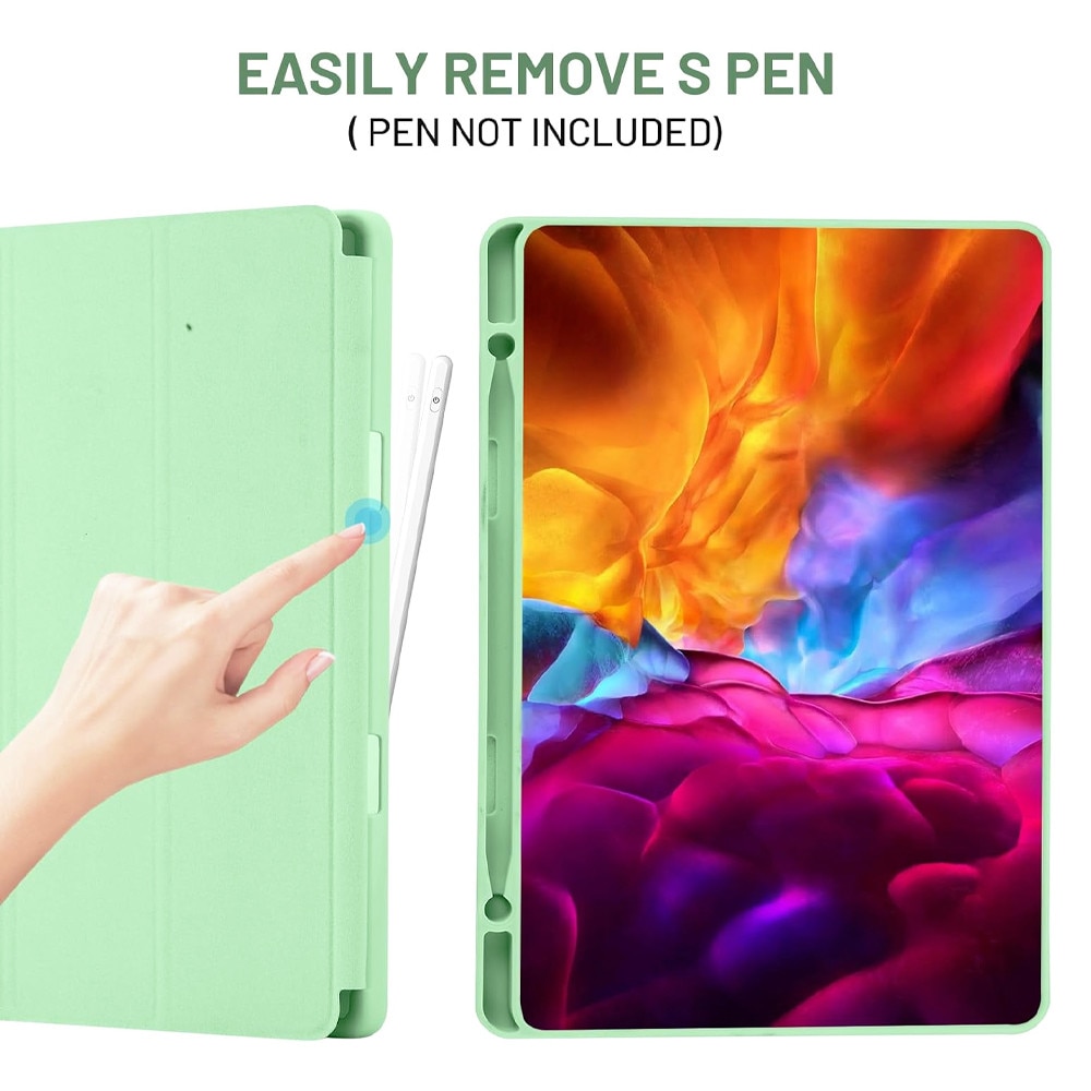 Husa Tableta FlexPro pentru Samsung Galaxy Tab S10 FE Plus, Protectie Completa, Functie Stand, Suport Creion, Verde Matcha