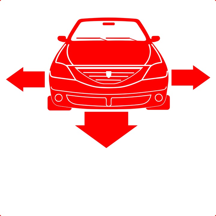 Sticker auto logan low fata, Cri Flo, Rezistent la apa, Culoare Rosu, Marime 21 cm