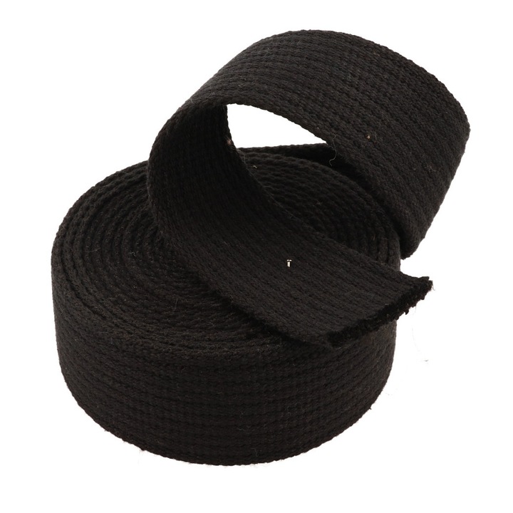 Chinga, bumbac, Kacperek, 40mm, negru, 5m