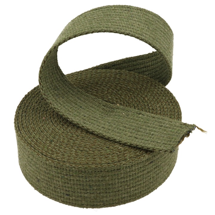 Chinga, bumbac, 40mm, Kacperek, 10 metri, verde masliniu