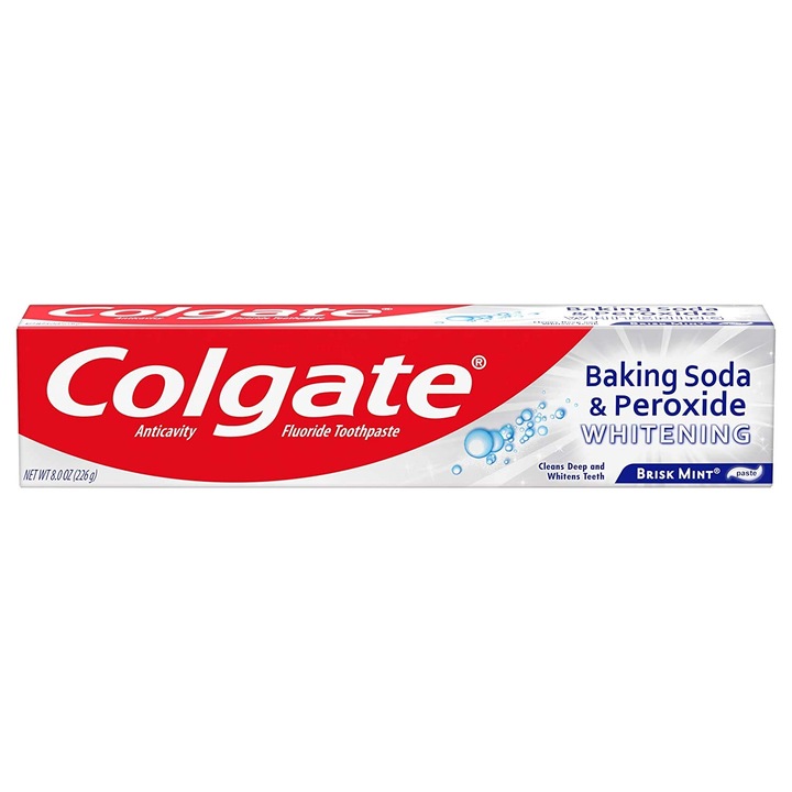 Colgate szódabikarbónás és hidrogén-peroxidos fogkrém, intenzív menta, 230 g