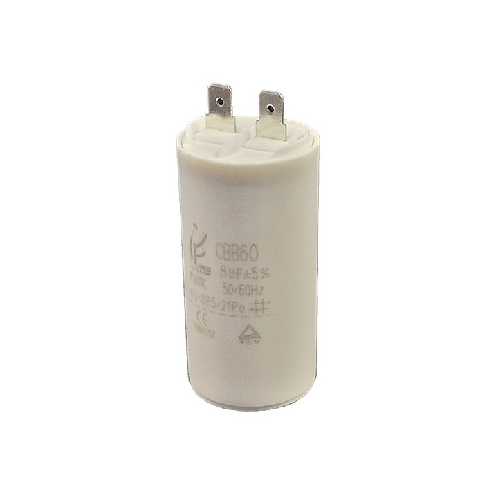 Condensator pornire motor, pentru pompe, CBB60, 450 V, 8 μF