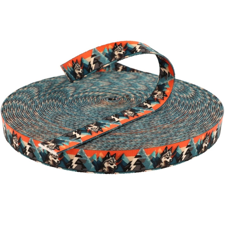 Banda de transport/ridicat, Kacperek 25mm, 10 metri, poliester, multicolor