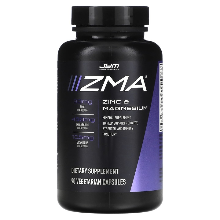 Vitamine JYM Supplement Science ZMA magneziu zinc B6 90 capsule vegetariene