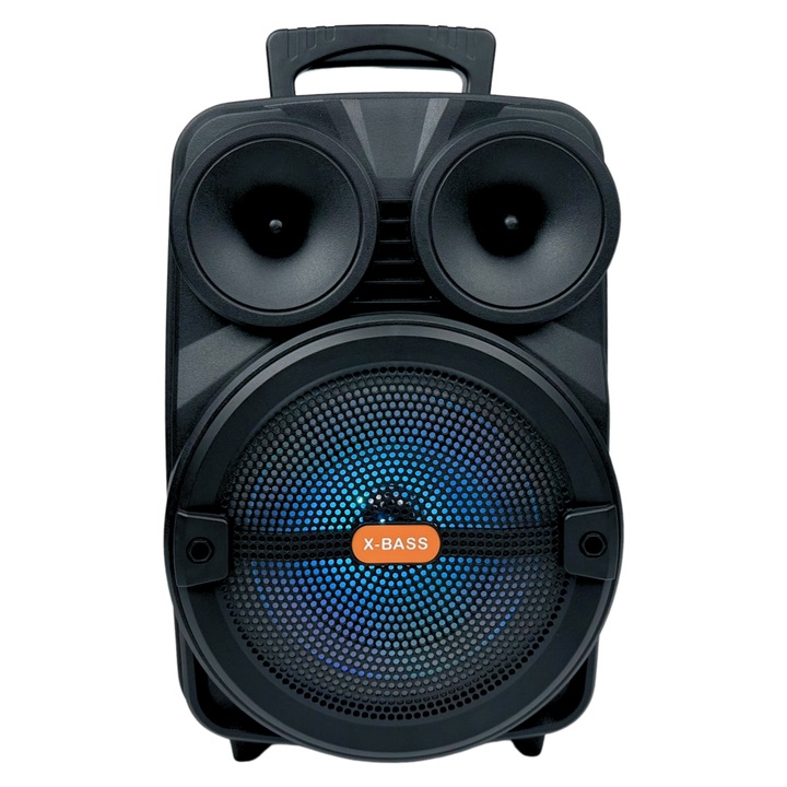 Boxa portabila bluetooth Digivolt DG-1203, Difuzor de 8 Inch, Cititor Card SD, USB, Telecomanda