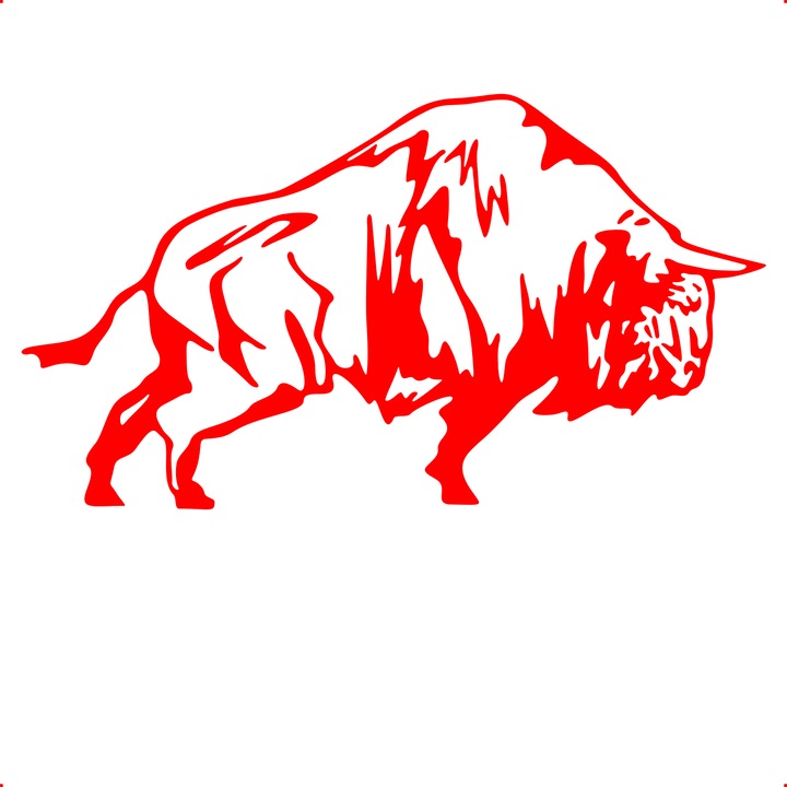 Sticker auto zimbru, Cri Flo, Rezistent la apa, Culoare Rosu, Marime 21 cm