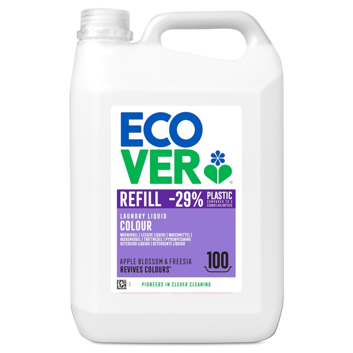 Ecover Color mosószer utántöltő 1x5L, 100 mosás, almavirág illat