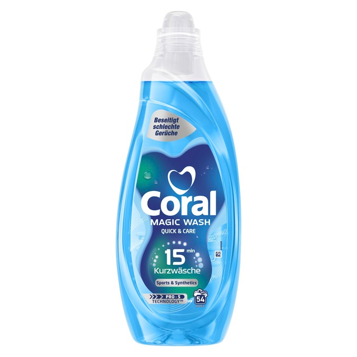Coral Magic Wash folyékony mosószer sport- és szintetikus ruhákhoz, 54 Wl, 60 mosás