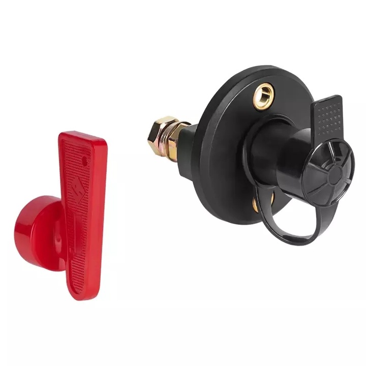 Intrerupator de curent baterie Generic, M8, 100A, 12/24V, bipolar, cupru