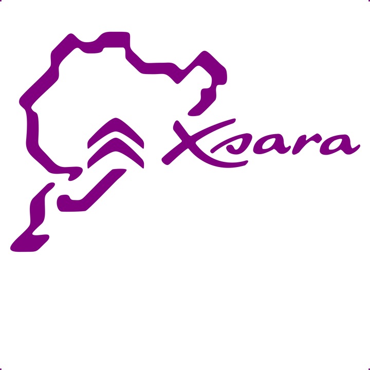 Sticker auto nurburgring audi citroen xsara, Cri Flo, Rezistent la apa, Culoare Mov, Marime 21 cm