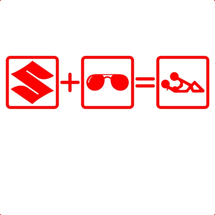 Sticker auto still suzuki, Cri Flo, Rezistent la apa, Culoare Rosu, Marime 21 cm