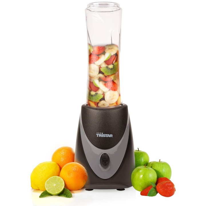 Aparat De Smoothie Tristar – Pahar 500 Ml – Blender La Pachet – Lame Din Otel Inoxidabil – Cu Capac – Piese Lavabile In Masina De Spalat Vase – Bl-4485