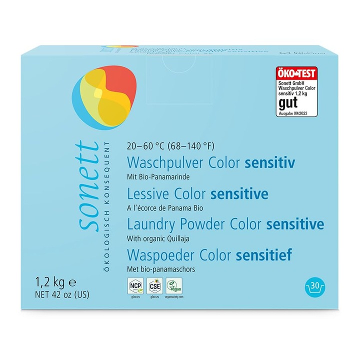 Sonett Color Sensitive mosószer kapszula, 1,2 kg, fehér ruhákhoz, automata