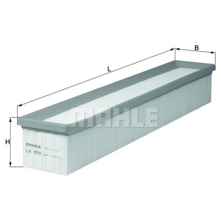 KNECHT LX 939 légszűrő, 464x85x70, kő/kemény kő, 284g